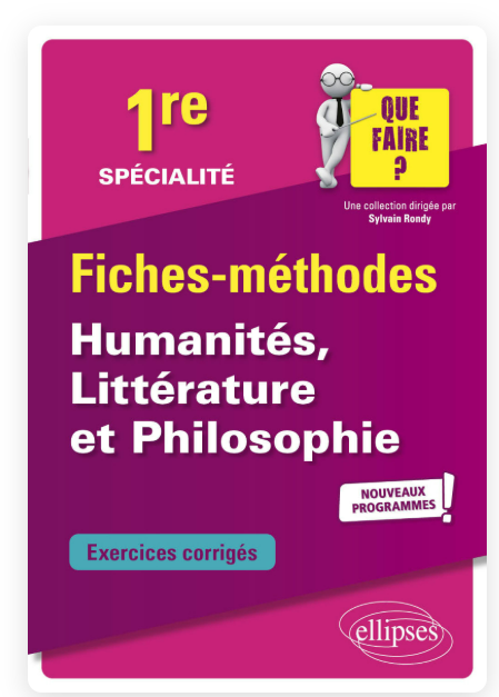 Couverture — Spécialité HLP Première (Ellipses)